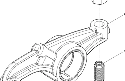 Выпускное коромысло в сборе двигателя BAUDOUIN 12M33