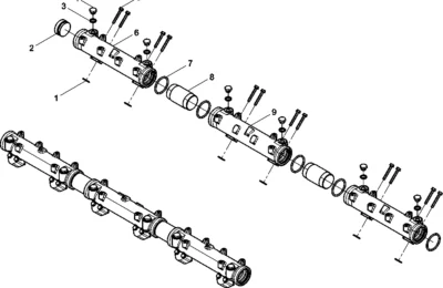 Группа труб выпуска воды двигателя BAUDOUIN 12M33