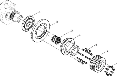 Группа шкивов коленчатого вала двигателя BAUDOUIN 12M33