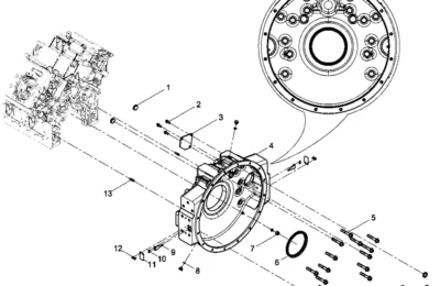 Корпус маховика двигателя BAUDOUIN 12M33