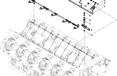 Маслопровод головки цилиндров двигателя BAUDOUIN 12M33