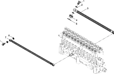 Масляные трубки насоса высокого давления двигателя BAUDOUIN 12M33