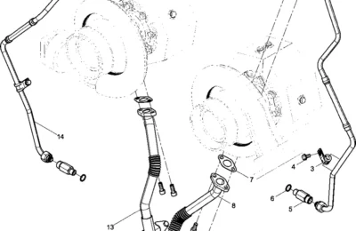 Масляные трубки турбокомпрессора двигателя BAUDOUIN 12M33