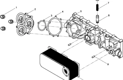Масляный охладитель двигателя BAUDOUIN 12M33