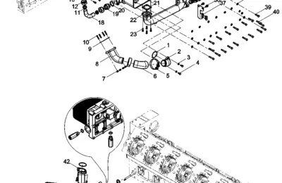 Группа масляного фильтра двигателя BAUDOUIN 12M33