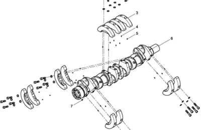 Сборка коленчатого вала BAUDOUIN 12M33