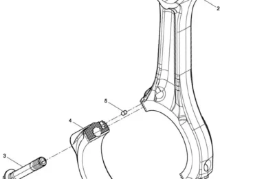 Сборка шатуна двигателя BAUDOUIN 12M33