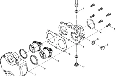 Термостат в сборе двигателя BAUDOUIN 12M33