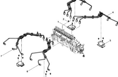 Трубки высокого давления топлива двигателя BAUDOUIN 12M33