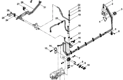 Трубки низкого давления двигателя BAUDOUIN 12M33