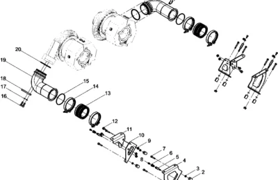 Трубки турбокомпрессора двигателя BAUDOUIN 12M33