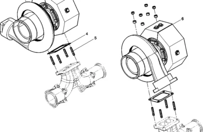 Турбокомпрессор двигателя BAUDOUIN 12M33