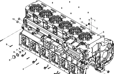 Блок двигателя сборка Baudouin 6M26