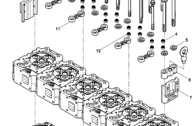 Головка цилиндров двигателя BAUDOUIN 6M33