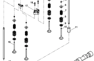 Группа клапанных механизмов двигателя BAUDOUIN 6M33