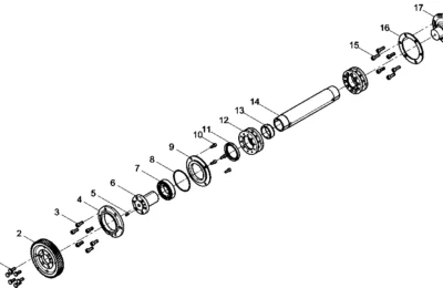 Группа приводных валов топливного насоса высокого давления двигателя Baudouin 12M26