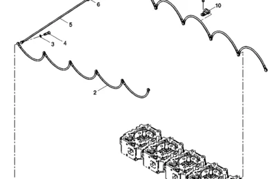 Группа топливных форсунок двигателя Baudouin 12M26