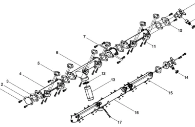 Группа водяных трубок двигателя Baudouin 12M26