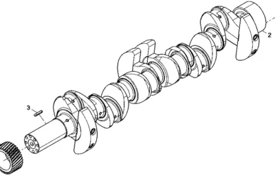 Коленчатый вал двигателя Baudouin 6M26