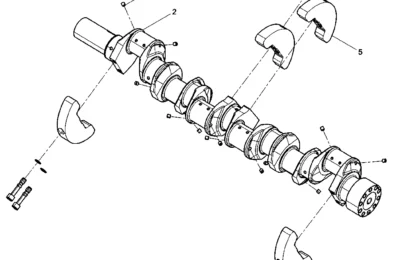 Коленчатый вал сборка двигателя Baudouin 12M26