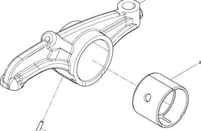 Комплект коромысла выхлопной системы двигателя BAUDOUIN 6M33