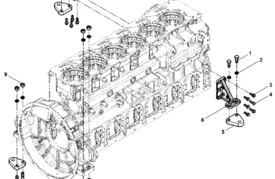 Крепление двигателя Baudouin 6M26