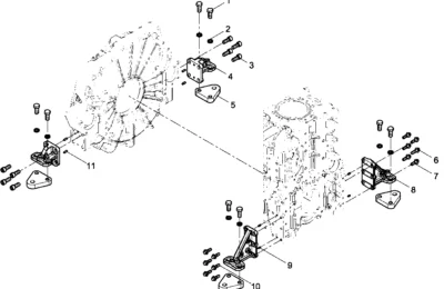 Крепления двигателя Baudouin 6M33