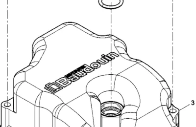 Крышка головки цилиндра двигателя BAUDOUIN 6M33