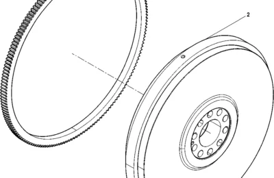 Маховик в сборе двигателя Baudouin 6M26