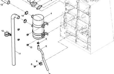 Масляно-газовый сепаратор двигателя BAUDOUIN 6M33