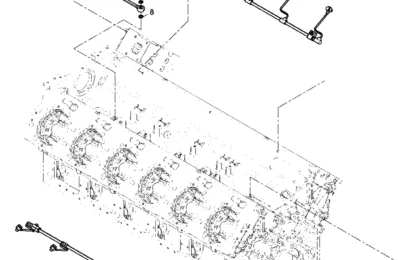 Масляные трубки коромысел двигателя Baudouin 12M26