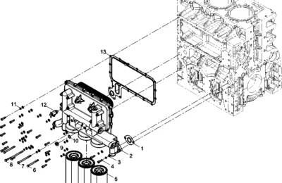 Масляный фильтр двигателя BAUDOUIN 6M33