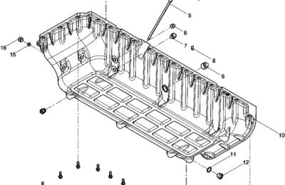 Масляный поддон двигателя Baudouin 6M26