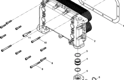 Масляный радиатор двигателя Baudouin 6M26