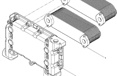 Масляный радиатор сборка двигателя Baudouin 6M26