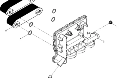 Масляный радиатор в сборе двигателя BAUDOUIN 6M33