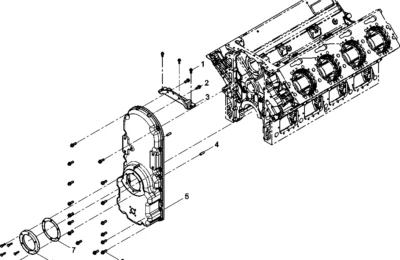 Передняя крышка двигателя Baudouin 12M26