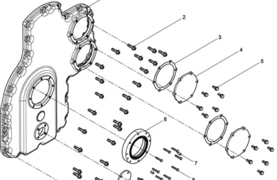 Передняя крышка двигателя Baudouin 6M26