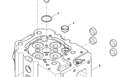 Предсборка головки цилиндра двигателя BAUDOUIN 6M33
