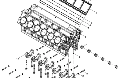 Предварительная сборка картера двигателя Baudouin 12M26