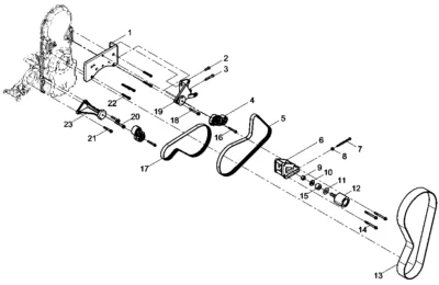 Ремни и натяжители двигателя Baudouin 12M26