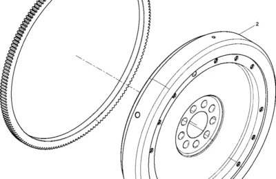 Сборка маховика двигателя BAUDOUIN 6M33