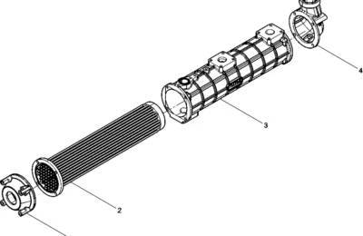 Сборка масляного радиатора двигателя Baudouin 12M26