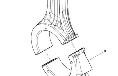 Сборка шатуна двигателя Baudouin 12M26