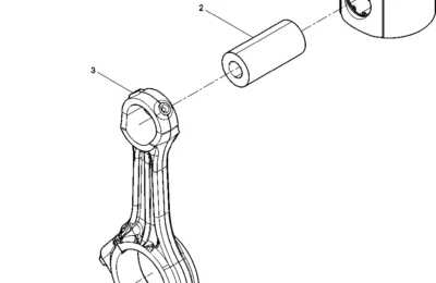 Соединение поршня и шатуна двигателя Baudouin 12M26