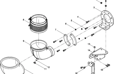 Соединение сифона двигателя Baudouin 6M26