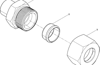 Соединение труб двигателя Baudouin 12M26