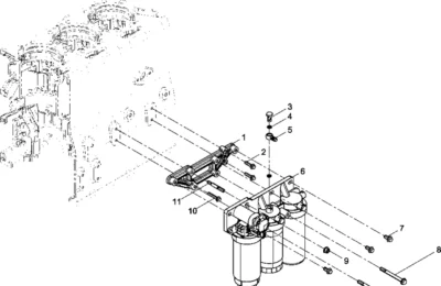 Топливный фильтр двигателя Baudouin 6M26