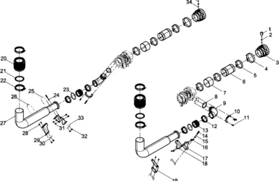 Трубки компрессора двигателя Baudouin 12M26