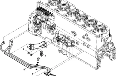 Трубки низкого давления двигателя Baudouin 6M26